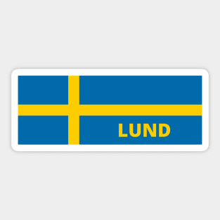 Lund City in Swedish Flag Sticker
